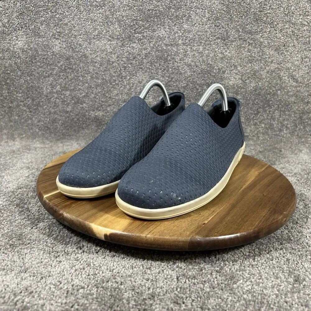 ECCO Soft 2.0 Women's Size EU 42 US 11 Blue Slip On Diamond Knit Comfort Shoes